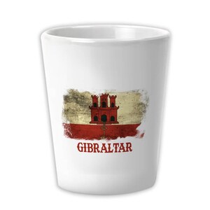 Copo de cerâmica de Gibraltar para presente, bandeira desgastada, vintage, país de expatriados de Gibraltar