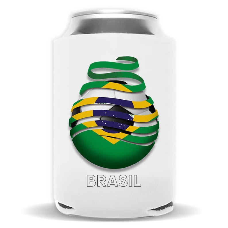 Brasilien Fußball Flagge Regular Dosen Isolator Geschenk Fußball Land Stolz Brasilianer Bild 4