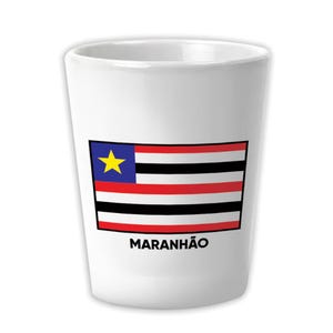 Maranhao Ceramic Shot Glass Gift Brazil Flag Country State Brasil Estado