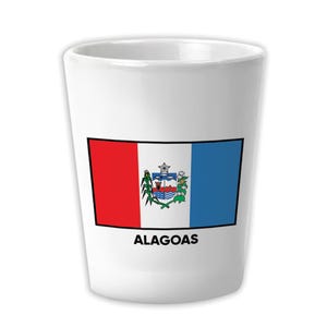 Alagoas Ceramic Shot Glass Gift Brazil Flag Country State Brasil Estado