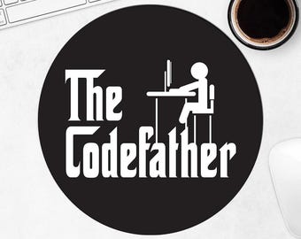 Alfombrilla de ratón Codefather, regalo para programador, ingeniero de software, hacker informático, arte divertido
