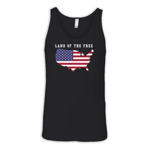 USA Flagge Karte Land der freien Tank Top Shirt Geschenk 4. Juli Unabhängigkeit