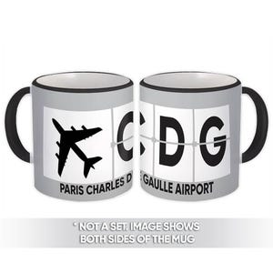France Paris Charles de Gaulle Airport CDG Mug Gift Airline Travel AIRPORT