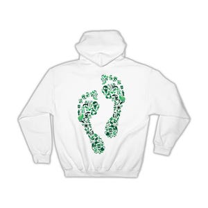 Signe de recyclage écologique Green Steps en papier kraft avec sweat à capuche pour protéger notre planète