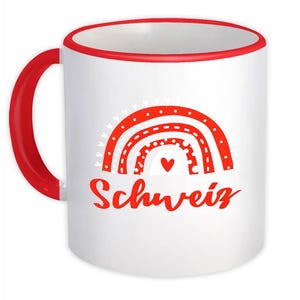 Schweiz Switzerland Mug Gift Rainbow