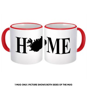 Taza de Islandia, regalo, mapa del país, silueta, hogar, expatriado