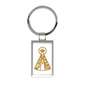 Unsere Dame von Aparecida Mary Geschenk rechteckige Keychain katholische religiöse Jungfrau Maria Aparecida