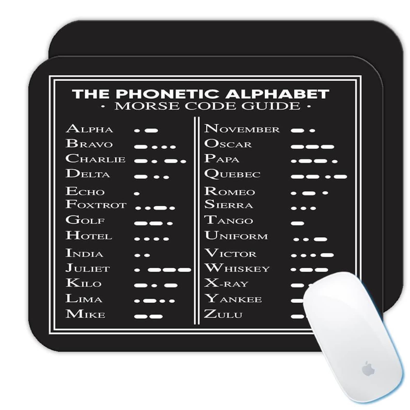 The Phonetic Alphabet Morse Code Guide Mousepad Gift Military - Etsy