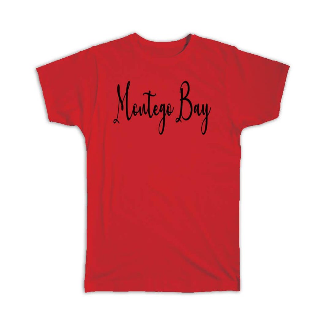 Montego Bay T-shirt Gift Cursive Travel Souvenir Country Jamaica - Etsy