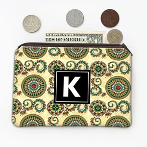 Monedero con estampado de mandala, regalo de flores, mandalas, impresión artística esotérica floral para su mejor amiga