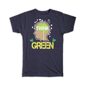 T-shirt en papier kraft respectueux de l'environnement Think Green Journal organique de recyclage rustique