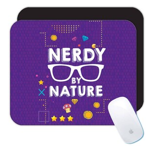 Alfombrilla de ratón Nerdy By Nature, regalo para geek gamer, gafas para ordenador
