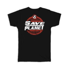 Eco Friendly Save The Planet T-Shirt Gift Rustic Kraft Carton Recyclable Reusable