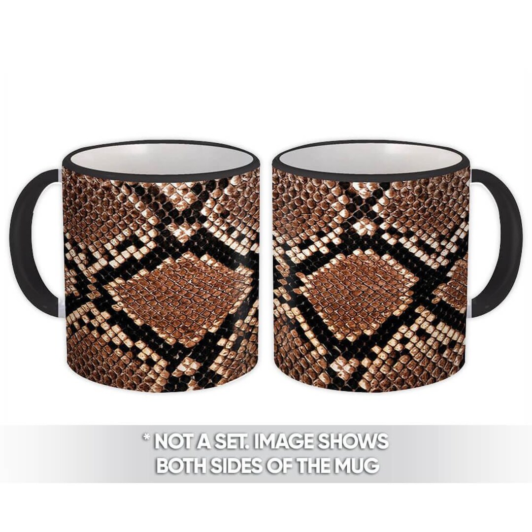 Snake Animal Print Mug Gift Pattern for Her Feminine Modern - Etsy