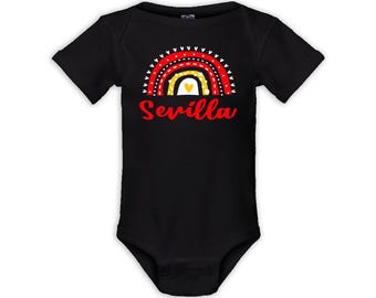 Sevilla Spain Baby Bodysuit Gift Rainbow