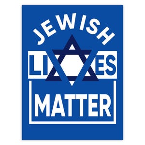 Jewish Lives Matter Sticker Gift Jerusalem Israel Star Of David Judaism Jew Religion