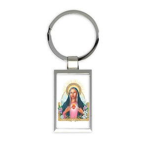 Unsere Dame Jungfrau Maria Geschenk rechteckiges Keychain katholische Heilige religiöser Heiliger Heiliger Gott