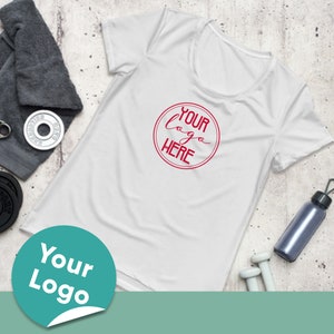 Personalized Women&#39;s Athletic Shirts Custom T-Shirts Customized Activewear Sport Running Gift For Her Casual Women&#39;s Tee Logo Design Shirt