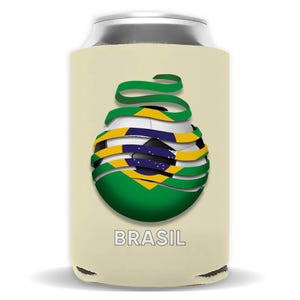 Brasilien Fußball Flagge Regular Dosen Isolator Geschenk Fußball Land Stolz Brasilianer Bild 2