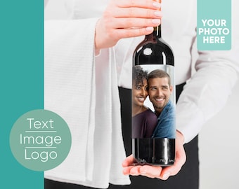 Gepersonaliseerde wijnflesetiketten, aangepaste fotovinylstickers, feestartikelen