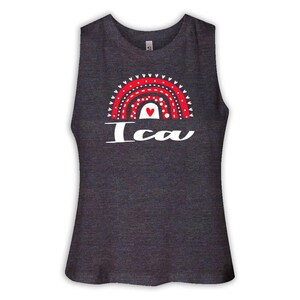 Ica Peru Women Racerback Crop Tank Gift Rainbow
