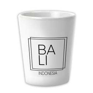 Bali Keramisch Borrelglas Cadeau Vierkant Souvenir Reizen Strand Indonesië