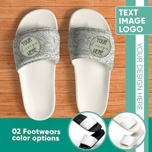 Customizable Men Slides, Personalized Slides Comfy Cushioned, Slides, Custom Slides Gift Sandals, Slippers, Custom Slippers Gifts for Man
