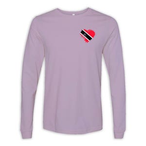 Trinidadian Heart Long Sleeve Shirt Gift Trinidad and Tobago Country Expat Flag
