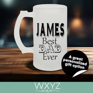 Personalized Frosted Beer Mug, Customized Beer Mug, Beer Stein, Beer Mug, Custom Beer Stein, Bar, Barware, Beer Glass, Drinkware, Beer Lover