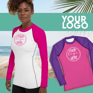 Personalized Rashguard Custom Fitness Wear, Rash Guard Shirts Athlete Apparel Long Sleeve Women&#39;s Swim Shirt, Sport Shirt Gym, BJJ Swimwear