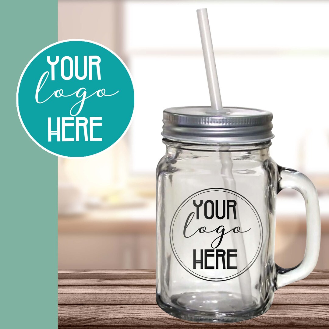 Personalized Clear Mason Jar, Glass Tumbler, Customized 12oz Cup, Glass ...