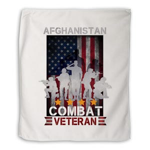 USA Afghanistan Combat Veteran Rally Towel Microfiber Gift