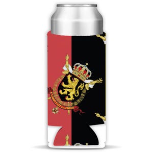 Pattern Belgian Crest Belgium Skinny Can Insulator Gift
