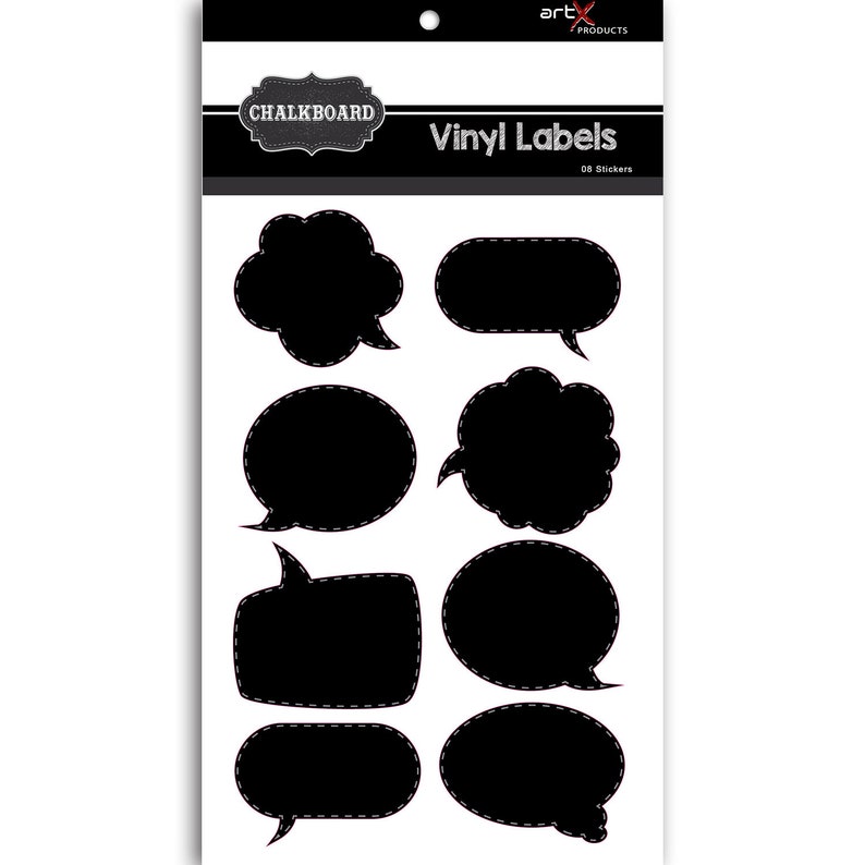 Chalkboard Sticker Dialogue Boxes Labels Notebook Scrapbook Photo ...