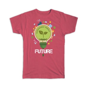 T-shirt éco-responsable de l'énergie verte, cadeau Éoliennes Papier kraft rustique