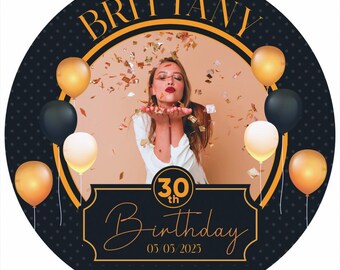 Imán redondo suave personalizado para cumpleaños, decoración personalizada de 3,75 pulgadas para nevera, regalo único para fiesta, diseño de foto personalizado, promocional