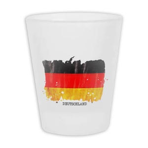 Germany Flag Frosted Shot Glass Gift Country Name Original