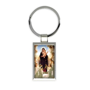 Muttergottes der Engel Geschenk Rechteckige Keychain Katholische Religiöse Jungfrau Maria