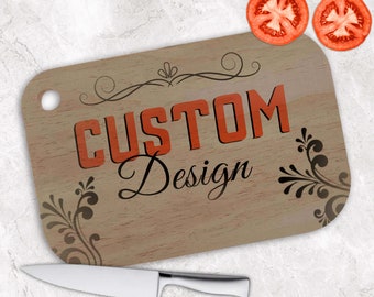 Spersonalizowana deska do krojenia z bambusa, prezent z indywidualnym projektem