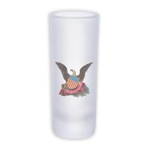 Eagle Vintage Americana Frosted Shot Glass Tall Gift