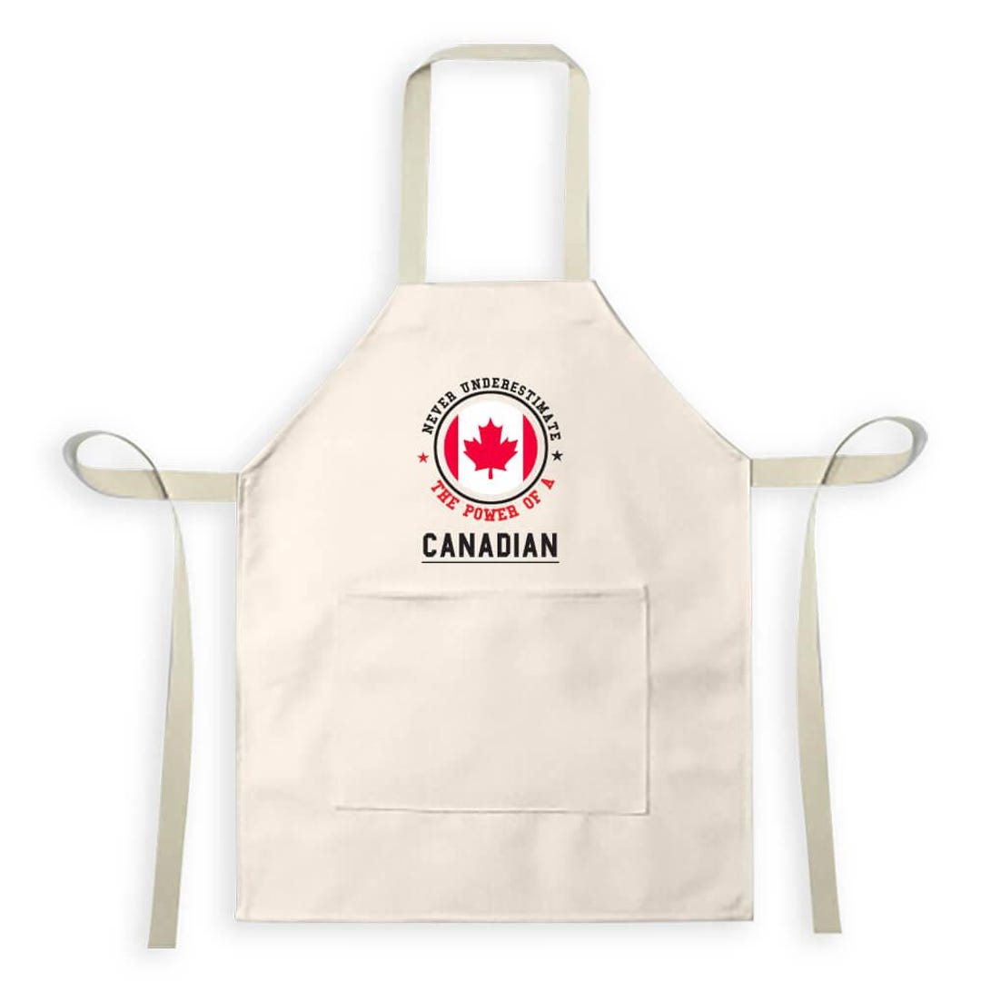 Canada Apron Gift Flag Never Underestimate the Power Canadian Expat ...