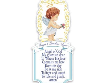 Prayer to Guardian Angel Sticker Gift Catholic Religious Saint Prayer