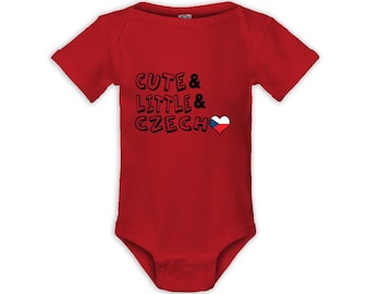 Personalized Czech Flag Cute Baby Czech Republic Baby Bodysuit Gift Country Name Newborn