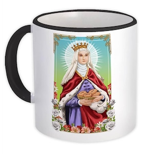 Saint Elizabeth Of Hungary Mug Gift Catholic Church Food Basket Roses Christian