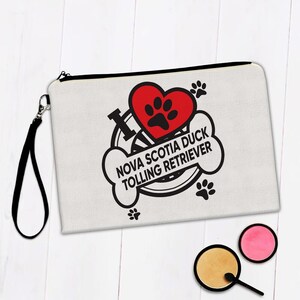 Nova Scotia Duck Tolling Retriever: Make-up Tasche Geschenk Hunderasse Haustier Ich liebe meine süßen Welpen Hunde Haustiere Dekorative