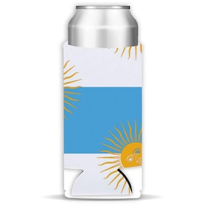 Abstract Argentine Flag Argentina Skinny Can Insulator Gift Pattern