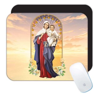 Virgen del Rosario Mousepad Gift Our Lady of The Rosary Saint Catholic Religious