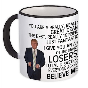 DEAN Funny Trump Mug Gift Great DEAN Birthday Christmas Jobs Education