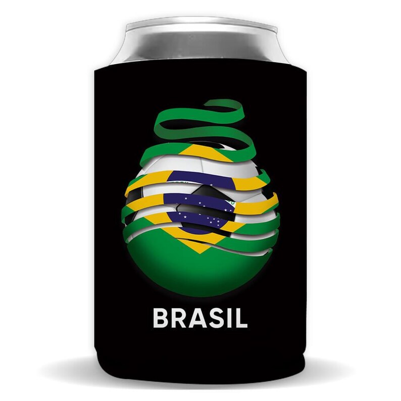 Brasilien Fußball Flagge Regular Dosen Isolator Geschenk Fußball Land Stolz Brasilianer Bild 3