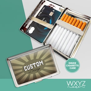 Personalized Cigarette Case, Custom Cigarette Case, Cigarettes Hold,  Custom Credit Card Case, Personalized Money Holder, Business Card Case